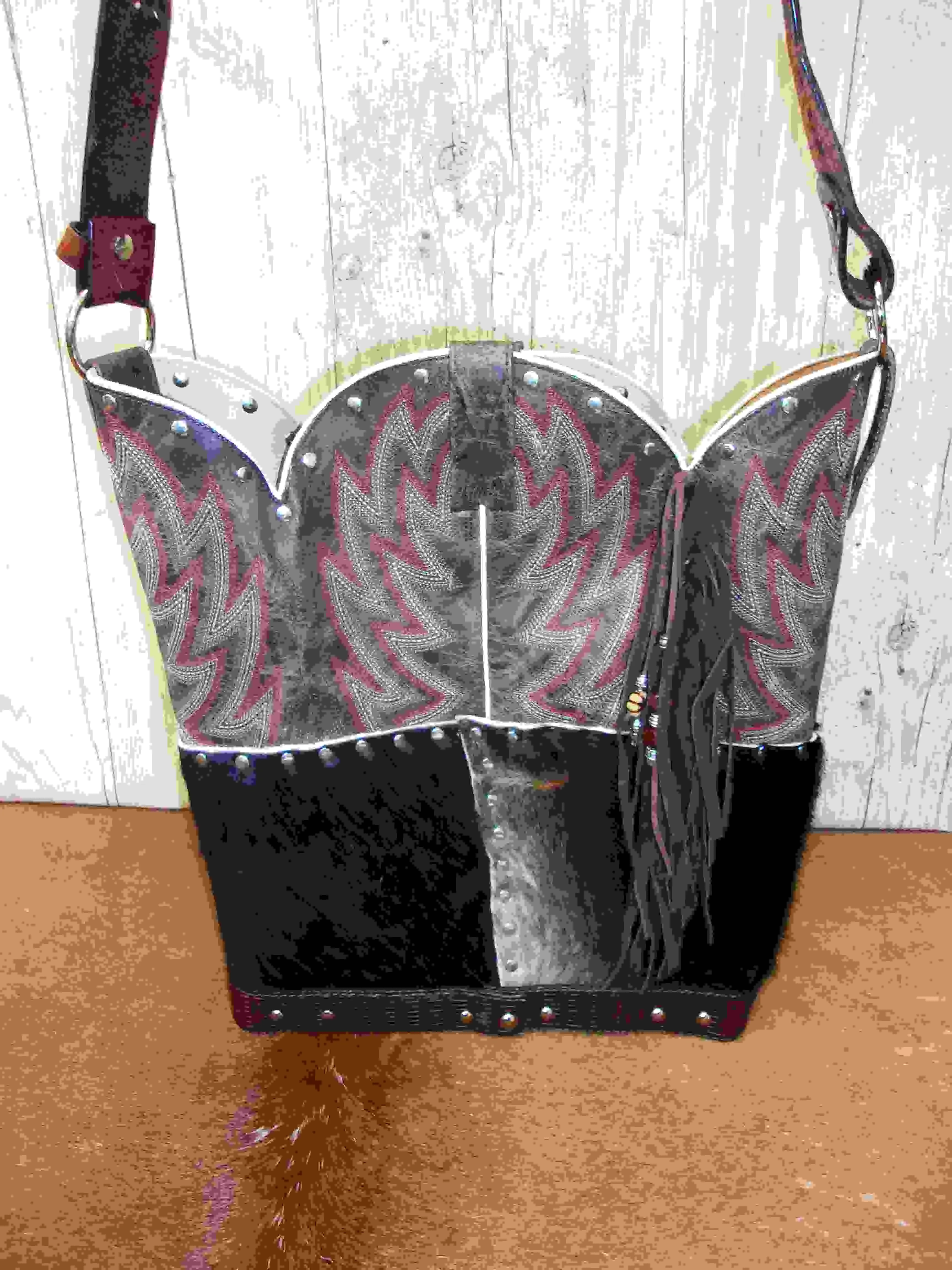 Top Shelf Cowboy Boot Purse with Fringe TS301