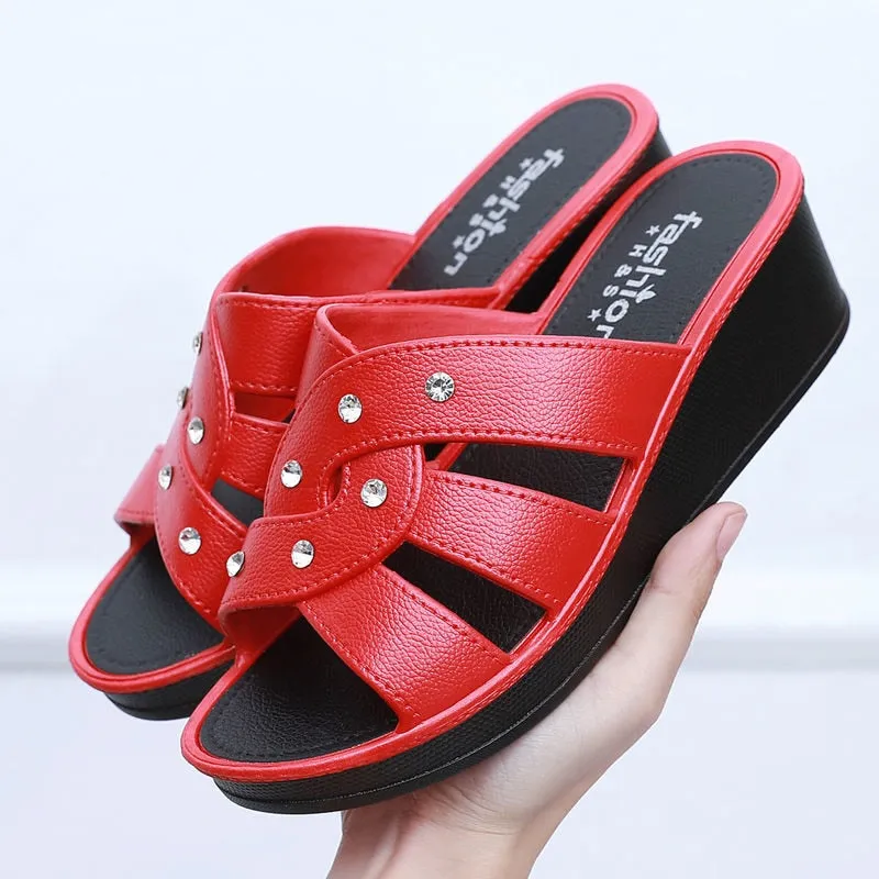 Womens Wedges Slippers Sandals