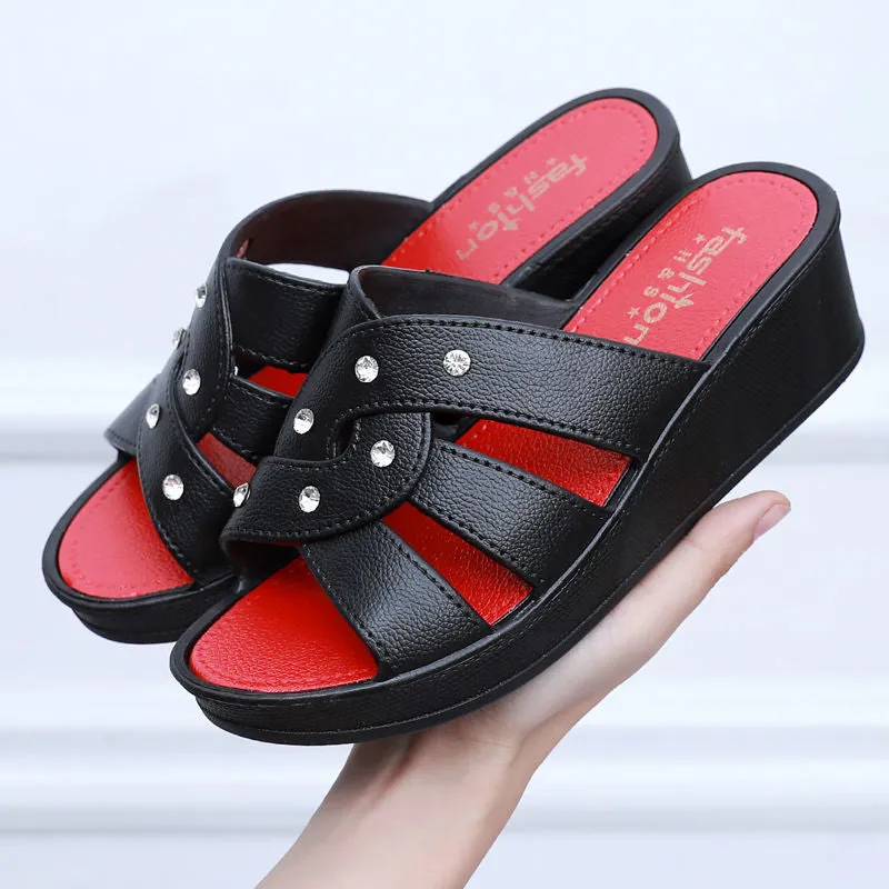 Womens Wedges Slippers Sandals